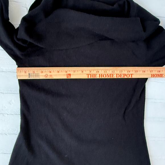 Open Edit Women's Black Off the Shoulder Knit Tunic Sweater sz L - Picture 3 of 5